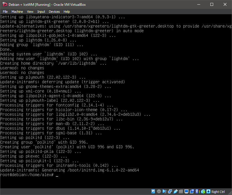 Running 'apt install lightdm'
